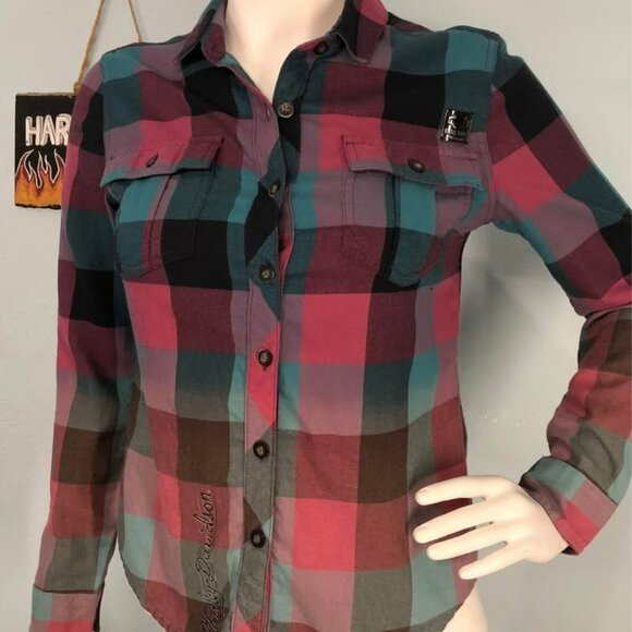 Harley-Davidson Button Shirt Small Women, Cowgirl Style - Picture 3 of 7